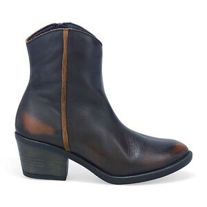 Women's Black Miz Mooz Duarte and Brown Ankle Boots